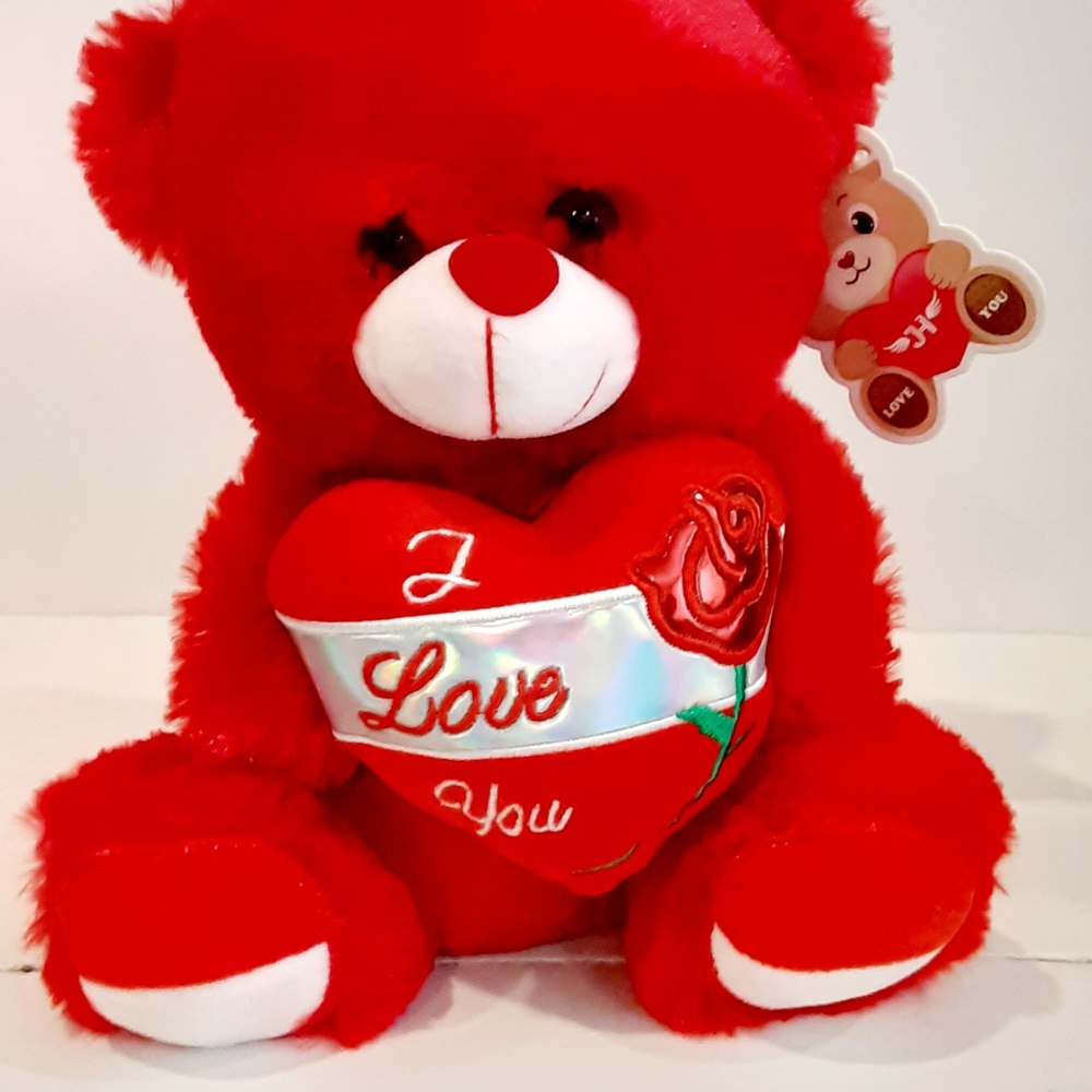 Red Teddy Bear with Heart